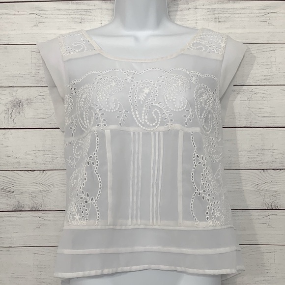 EUC American Rag Islet Sheer Top - Picture 1 of 8